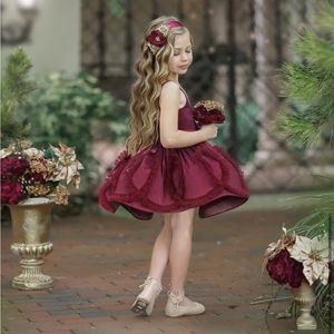 New!!! Dollcake Couture Tinsel Dress  Size 7 Christmas Dress Burgundy Metallic